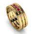Geometrical Ruby Wedding Ring - David No. 10